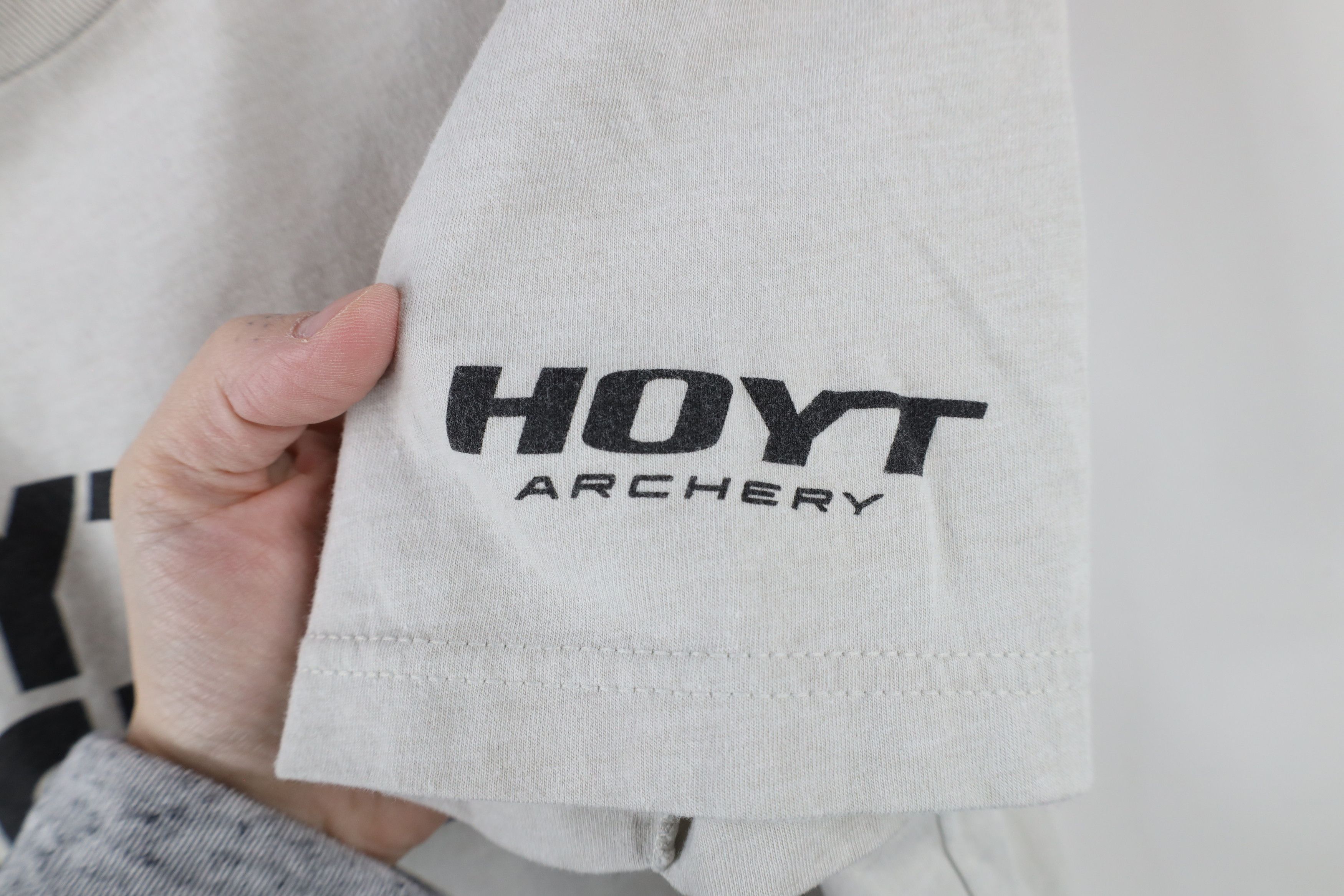 Vintage Hoyt Archery Spell Out Hunting Short Sleeve T-Shirt Gray Size US M / EU 48-50 / 2 - 4 Thumbnail