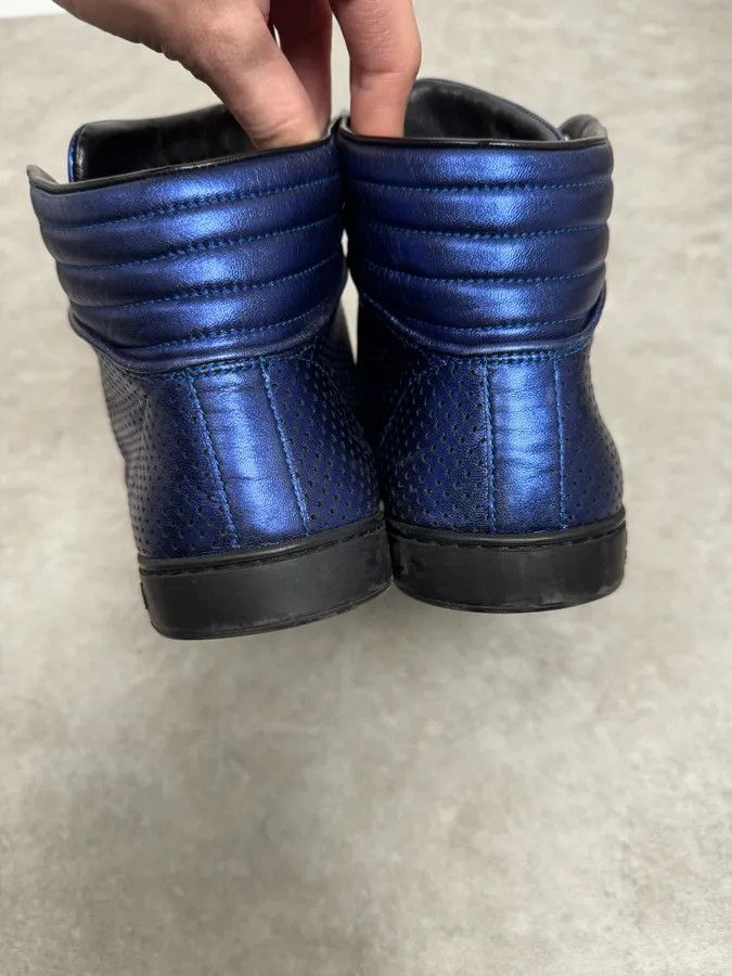 Gucci Gucci Electric Blue High Leather Sneakers Size US 8.5 / EU 41-42 - 5 Thumbnail