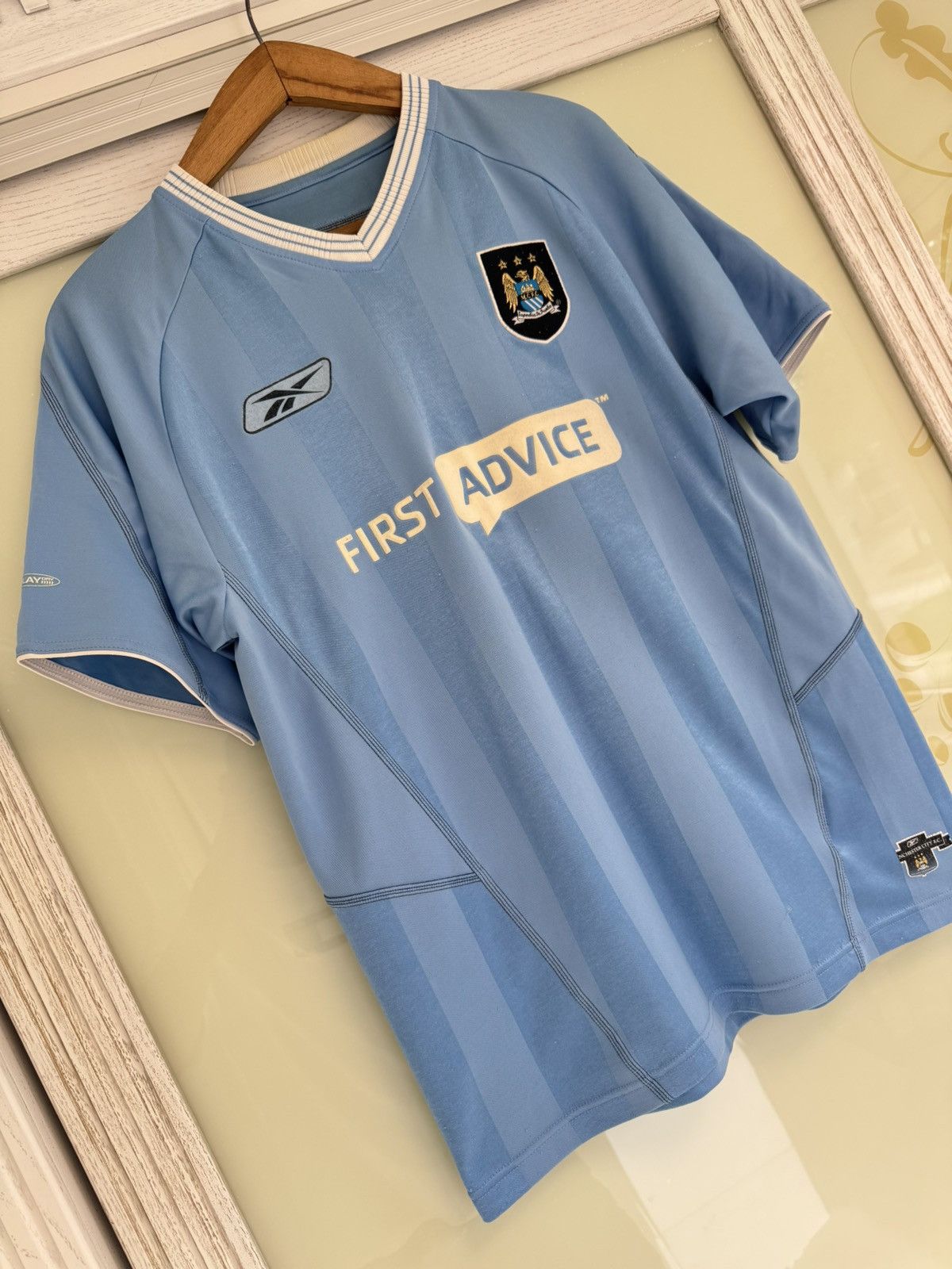 Reebok Vintage Manchester City 2003-2004 Home Soccer Jersey Shirt Size US M / EU 48-50 / 2 - 4 Thumbnail