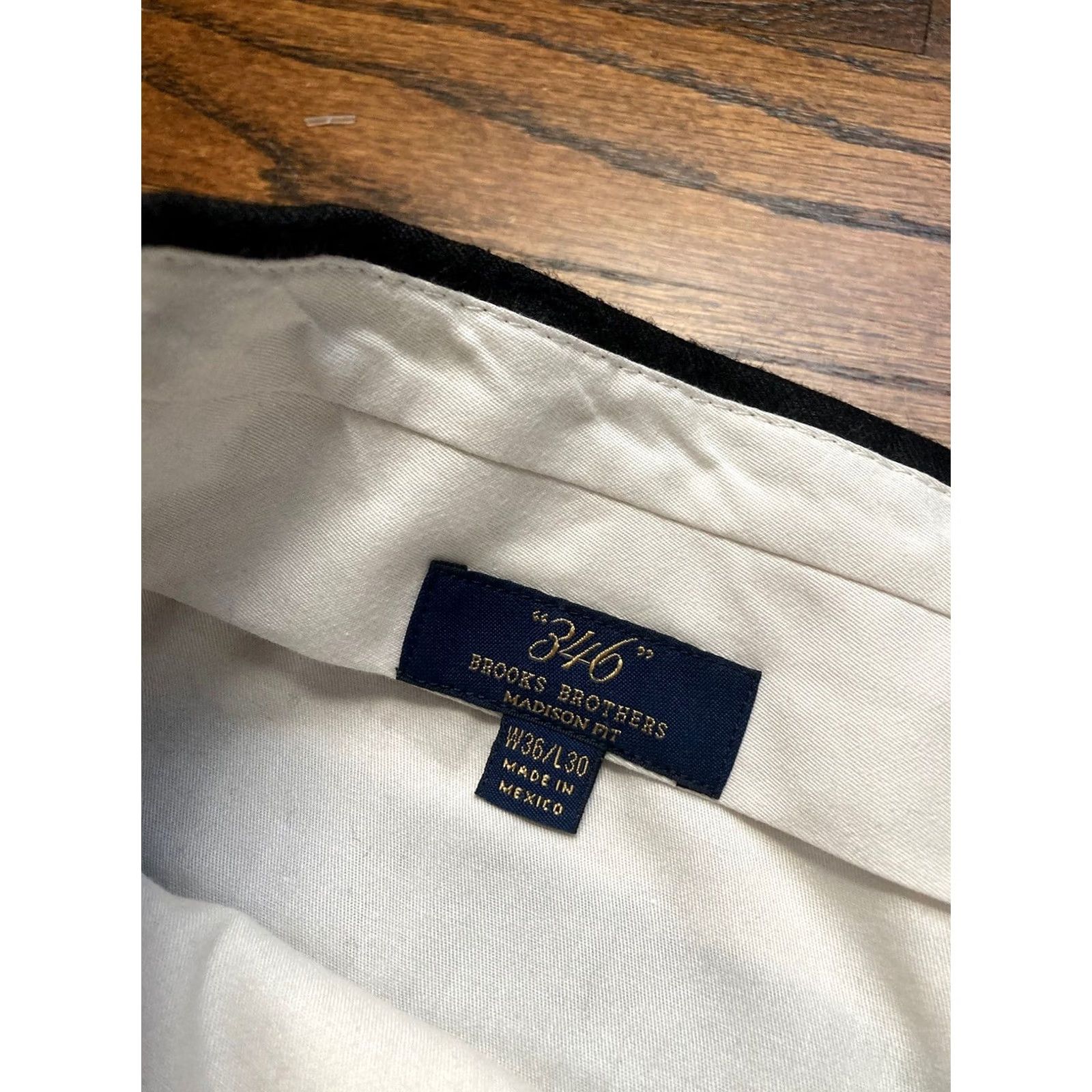 Brooks Brothers Brooks Brothers Madison Wool Dress Pants Mens Sz 36x30 Dark Gray Slacks Size US 30 / EU 46 - 7 Thumbnail