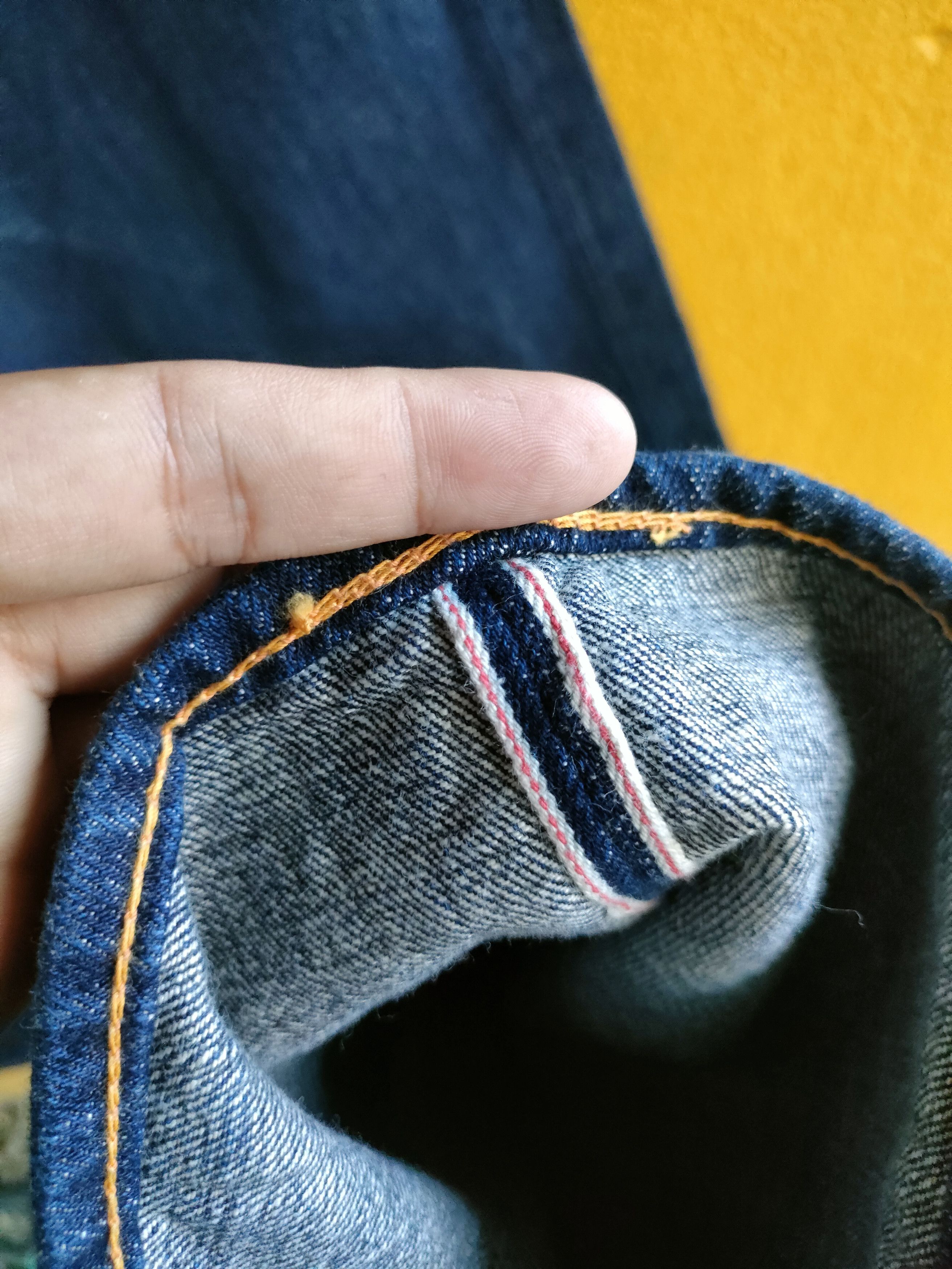 Evisu × Japanese Brand Evisu Yellow Daicock Lot 2001 Selvedge Jeans Size US 32 / EU 48 - 8 Thumbnail