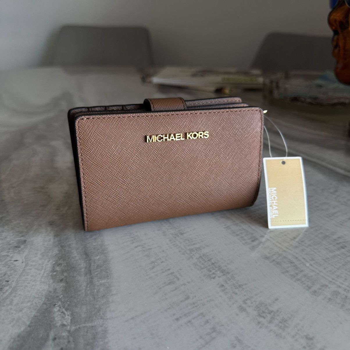 Michael Kors Michael Kors Medium Crossgrain Brown Leather Wallet Size ONE SIZE - 1 Thumbnail