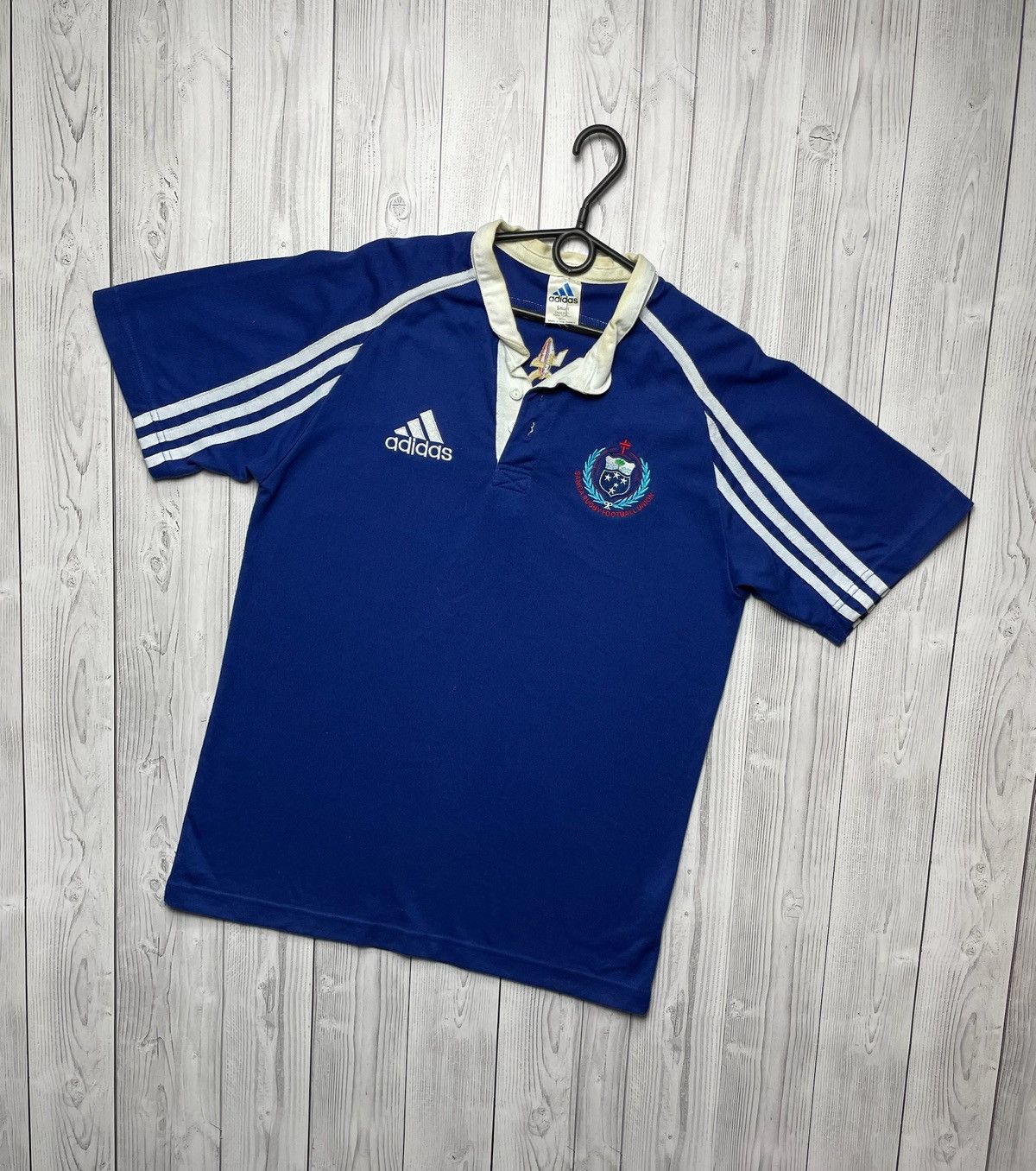Vintage Vintage adidas Samoa rugby jersey size S/M blue rare Size US M / EU 48-50 / 2 - 1 Thumbnail