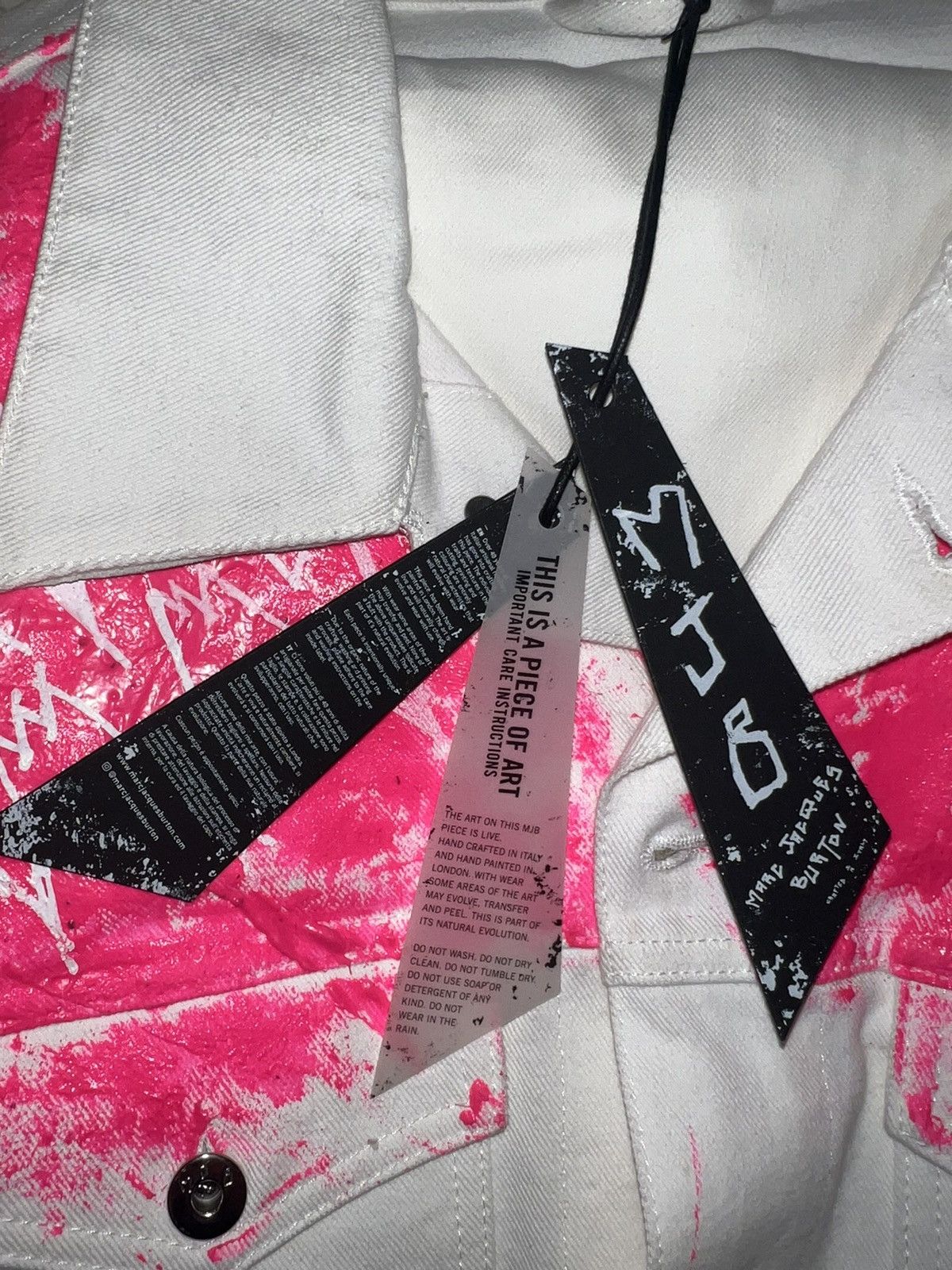 Marc Jacques Burton Graffiti Denim Jacket Size US XXL / EU 58 / 5 - 14 Thumbnail