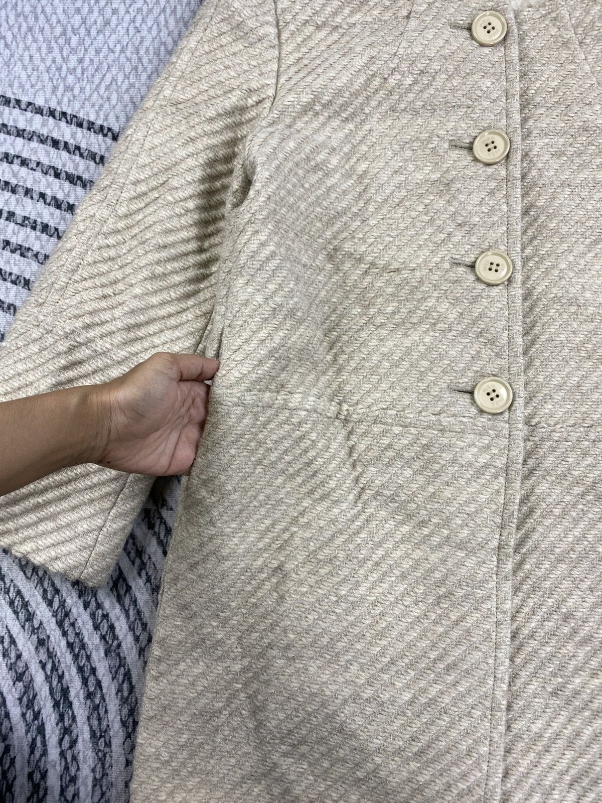 Yohji Yamamoto 1992 Yohji Yamamoto Ined Casual Tweed Button Knit Jacket Size S / US 4 / IT 40 - 5 Thumbnail