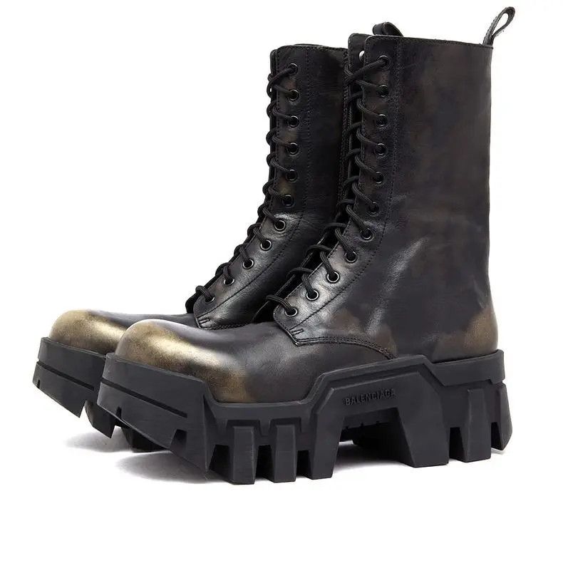 Balenciaga o1w1db11225 Bulldozer Lace-Up Boots in Black Size US 10 / EU 43 - 1 Thumbnail