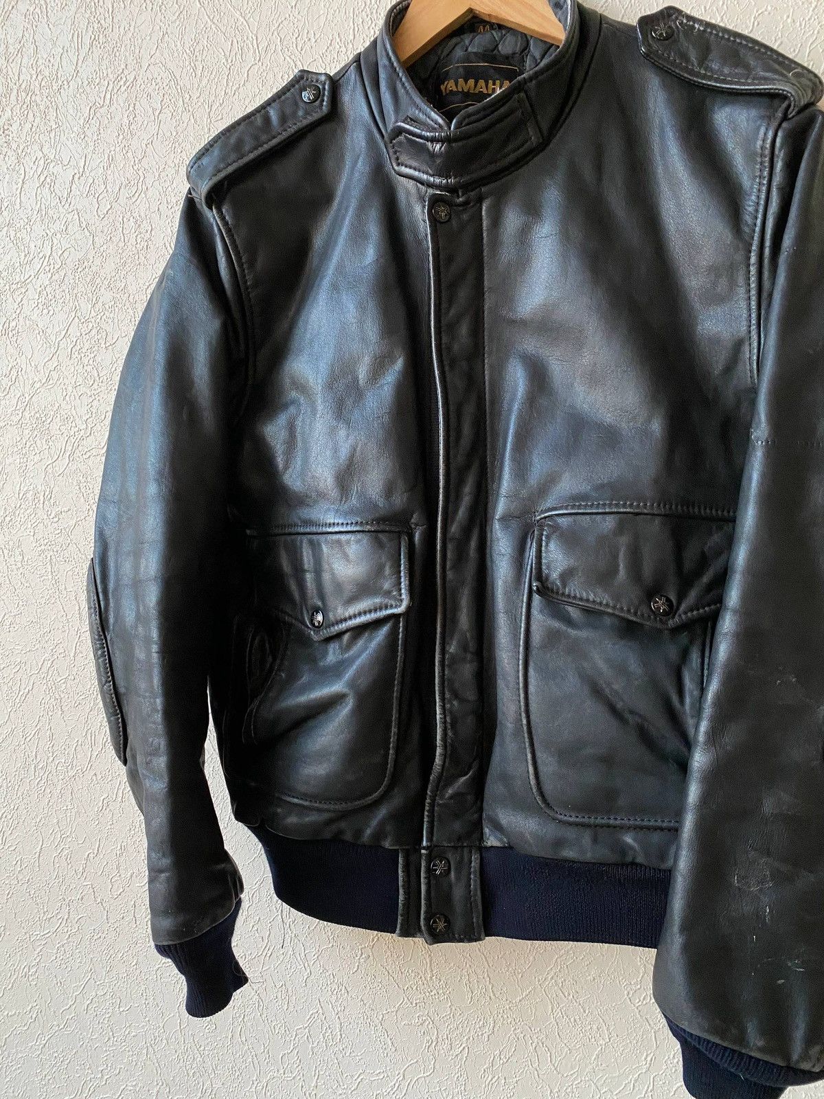 Yamaha Vintage Yamaha Leather Aviator Jacket Size US M / EU 48-50 / 2 - 5 Thumbnail