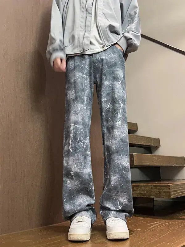 Japanese Brand Retro loose tie dye micro flared jeans Size US 32 / EU 48 - 1 Thumbnail