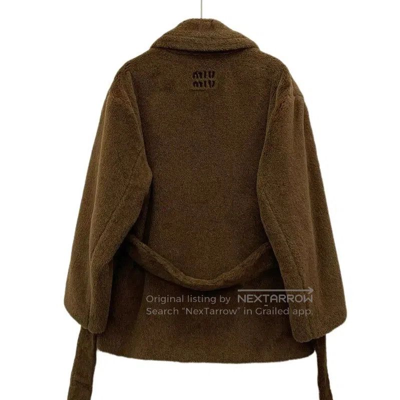 Miu Miu Miu Miu Brown Alpaca Wool Women's Coat . Size M / US 6-8 / IT 42-44 - 2 Thumbnail