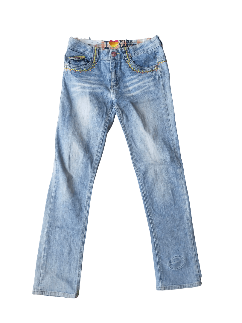 Hysteric Glamour Pink Latte Y2K Embroidered Rainbow Jeans Harajuku J-Fashion Size 27" / US 4 / IT 40 - 6 Thumbnail