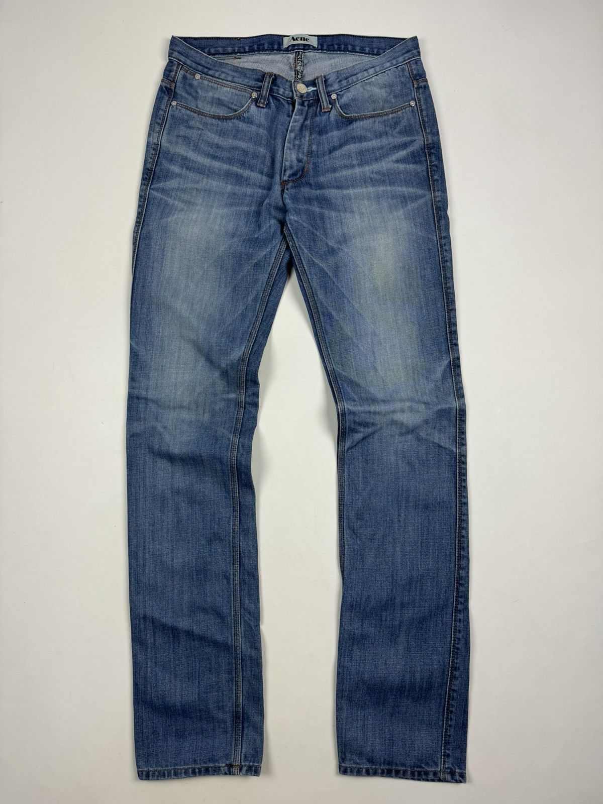Acne Studios Acne Max Stencil Blue Jeans Size 31x34 Size US 31 - 3 Thumbnail