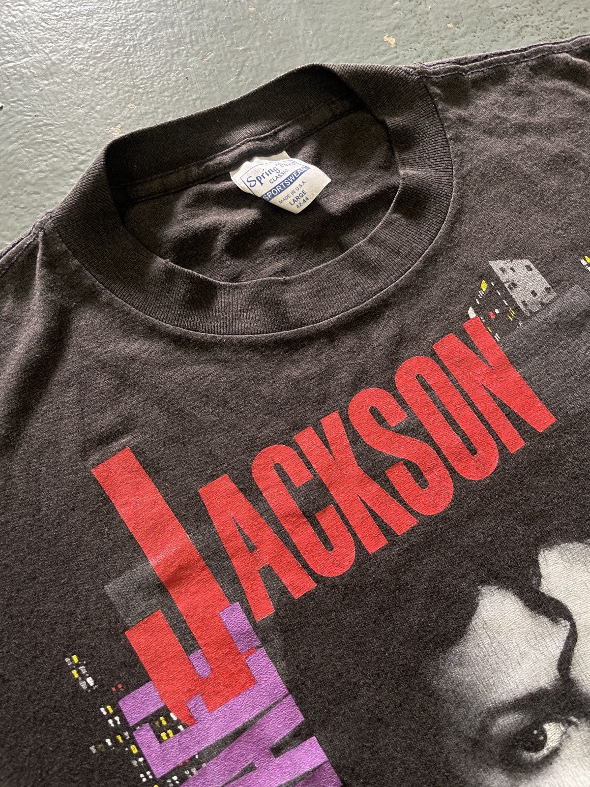 Band Tees × Michael Jackson × Vintage Vintage 80s Michael Jackson Bad Tour Tees Size US L / EU 52-54 / 3 - 2 Thumbnail