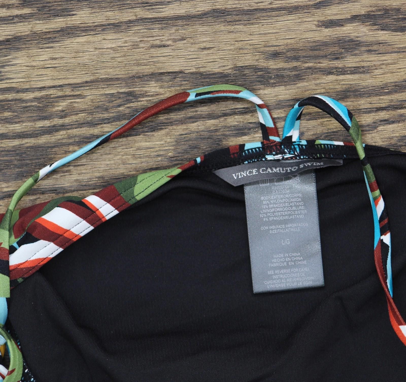 Vince Camuto Nwt Vince Camuto String Bikini Bottom V39790 Multi Black L Size ONE SIZE - 5 Thumbnail