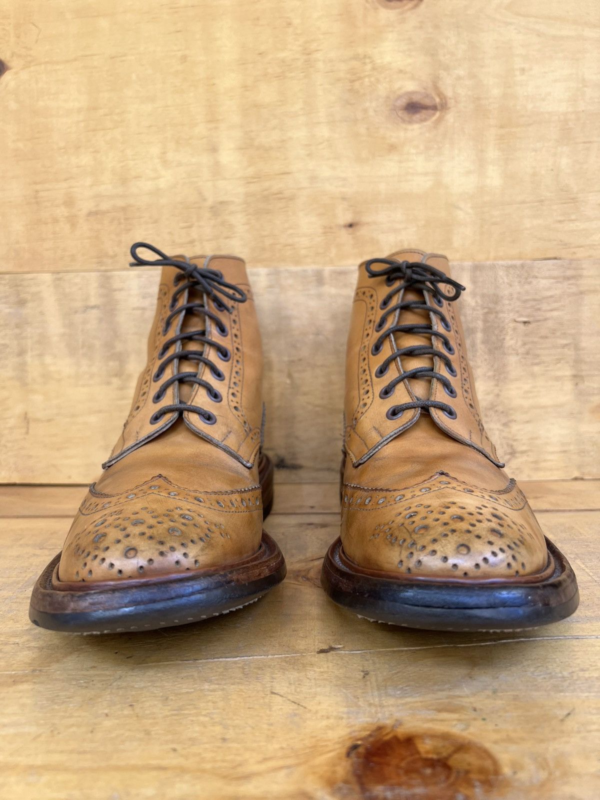 Tricker's VTG Trickers England Men's leather Boots Size US 7.5 / EU 40-41 - 5 Thumbnail