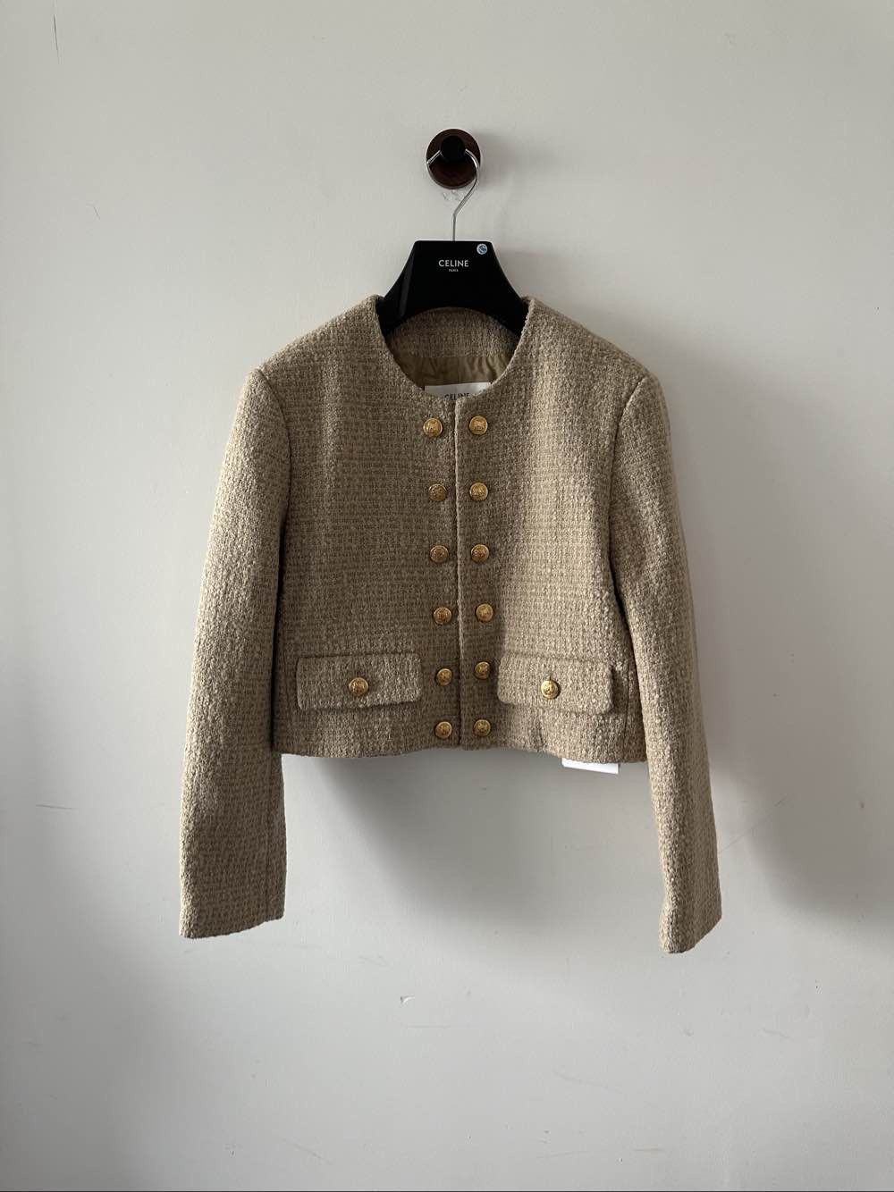 Celine Celine Beige Tweed Jacket Size 36 Size XS / US 0-2 / IT 36-38 - 1 Thumbnail