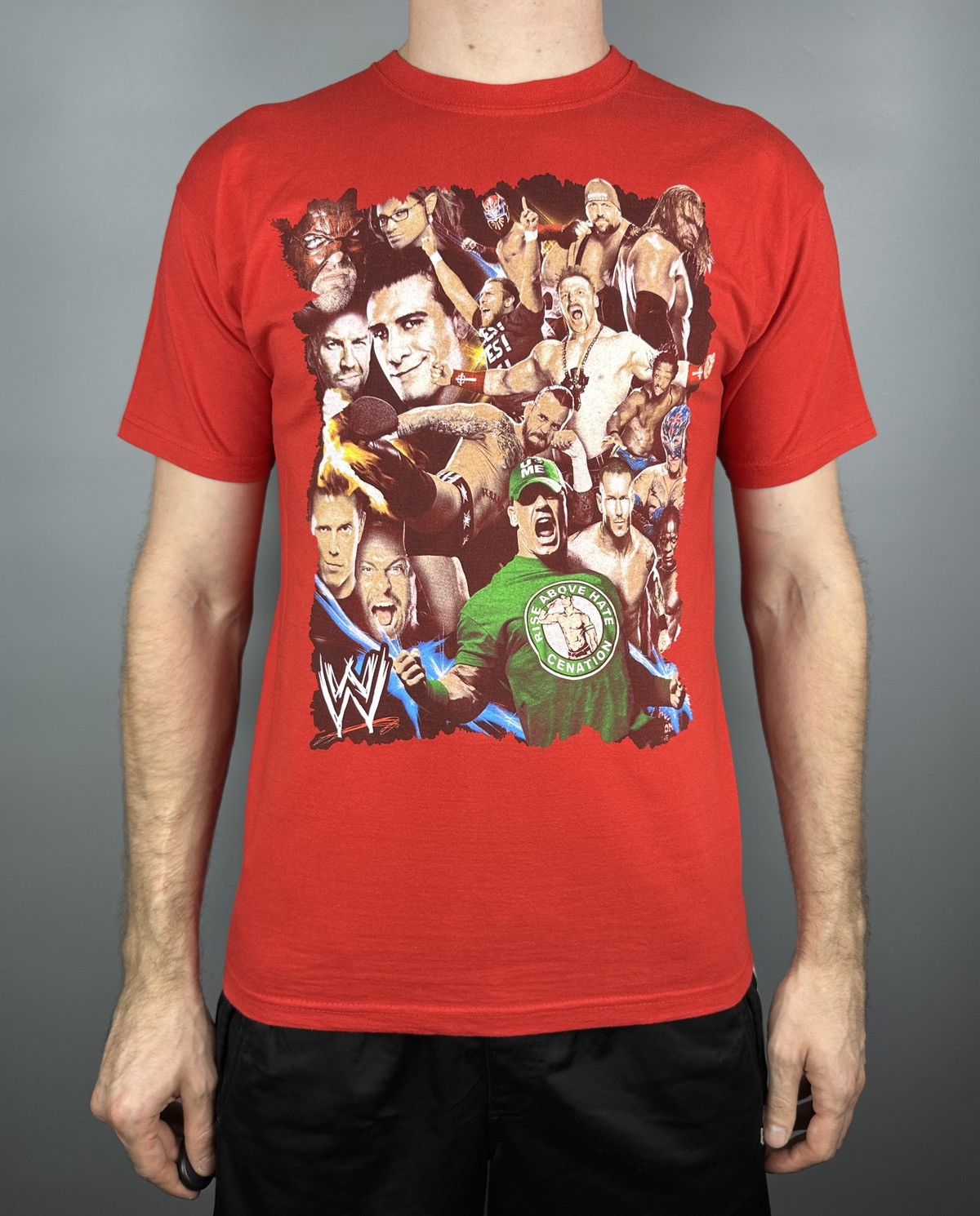 Vintage WWE Raw vs Smackdown Wrestling T Shirt Graphic Tee Size US M / EU 48-50 / 2 - 3 Thumbnail