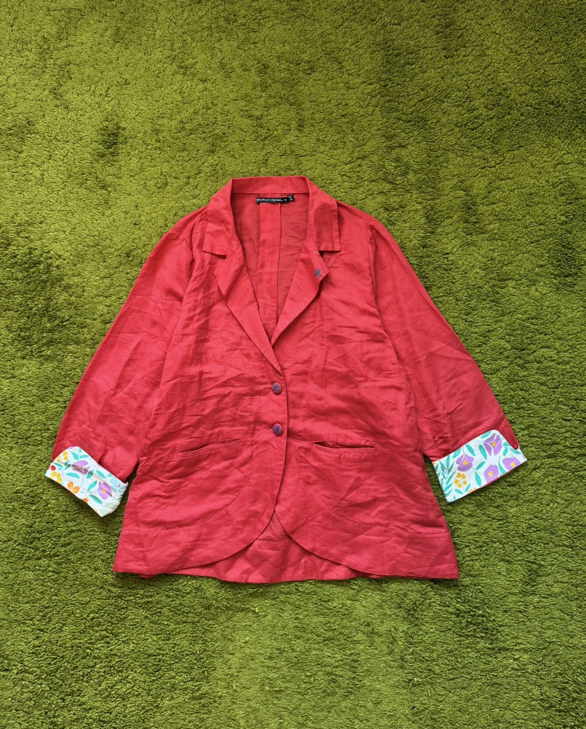 Gudrun Sjoden Gudrun Sjoden linen blend embroidered floral blazer jacket Size XL / US 12-14 / IT 48-50 - 3 Thumbnail