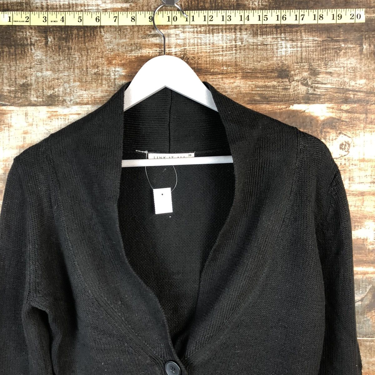 Japanese Brand Link It All Black Cardigan Knitwear crop top #A1467 Size XS / US 0-2 / IT 36-38 - 4 Thumbnail
