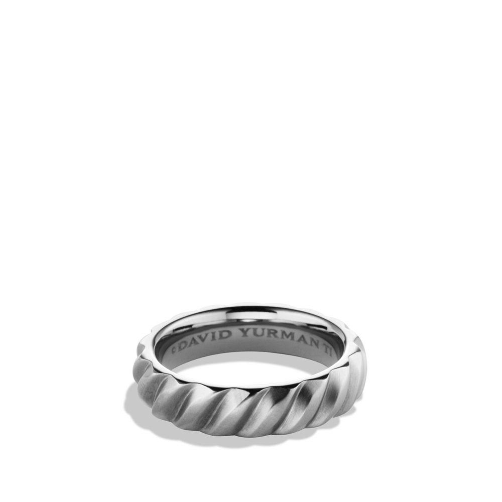 David Yurman o1w1db10325 Size:OS/ Modern Cable Band Ring in Grey Size ONE SIZE - 1 Thumbnail