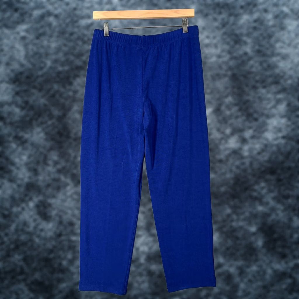 Vintage Chico's Travelers Pants Jersey Pull On Blue 1 Regular Womens Size XS / US 0-2 / IT 36-38 - 1 Thumbnail