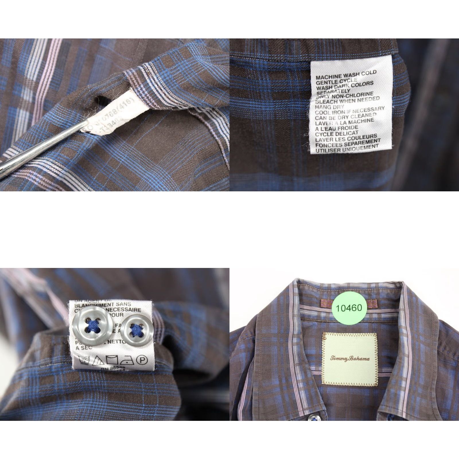 Tommy Bahama VINTAGE Tommy Bahama Long Sleeve Shirt Men's 2XL Gray Blue Stripes Luau Preppy Vacation Luau Mens Size US XXL / EU 58 / 5 - 8 Thumbnail