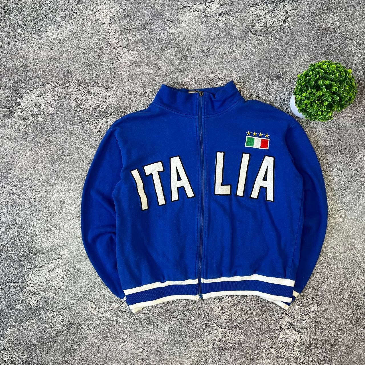 Other Y2K Rare 🇮🇹 Blue Italia Team big center logo Soccer Zip Size US S / EU 44-46 / 1 - 1 Thumbnail