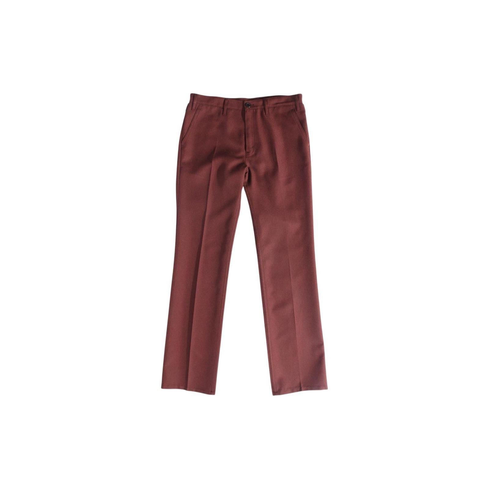 Prada Prada Men's F/W 17 Burgundy Twill Rubber Logo Trouser 50 Size US 44 / EU 60 - 1 Thumbnail