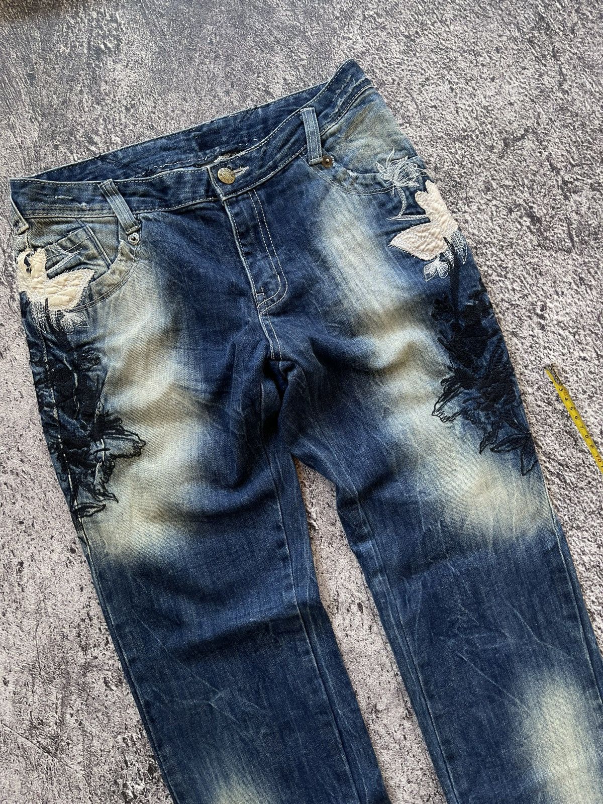 Japanese Brand Y2k Jpj poem grunge ifsixwasnine bootcut jeans Size US 28 / EU 44 - 6 Thumbnail