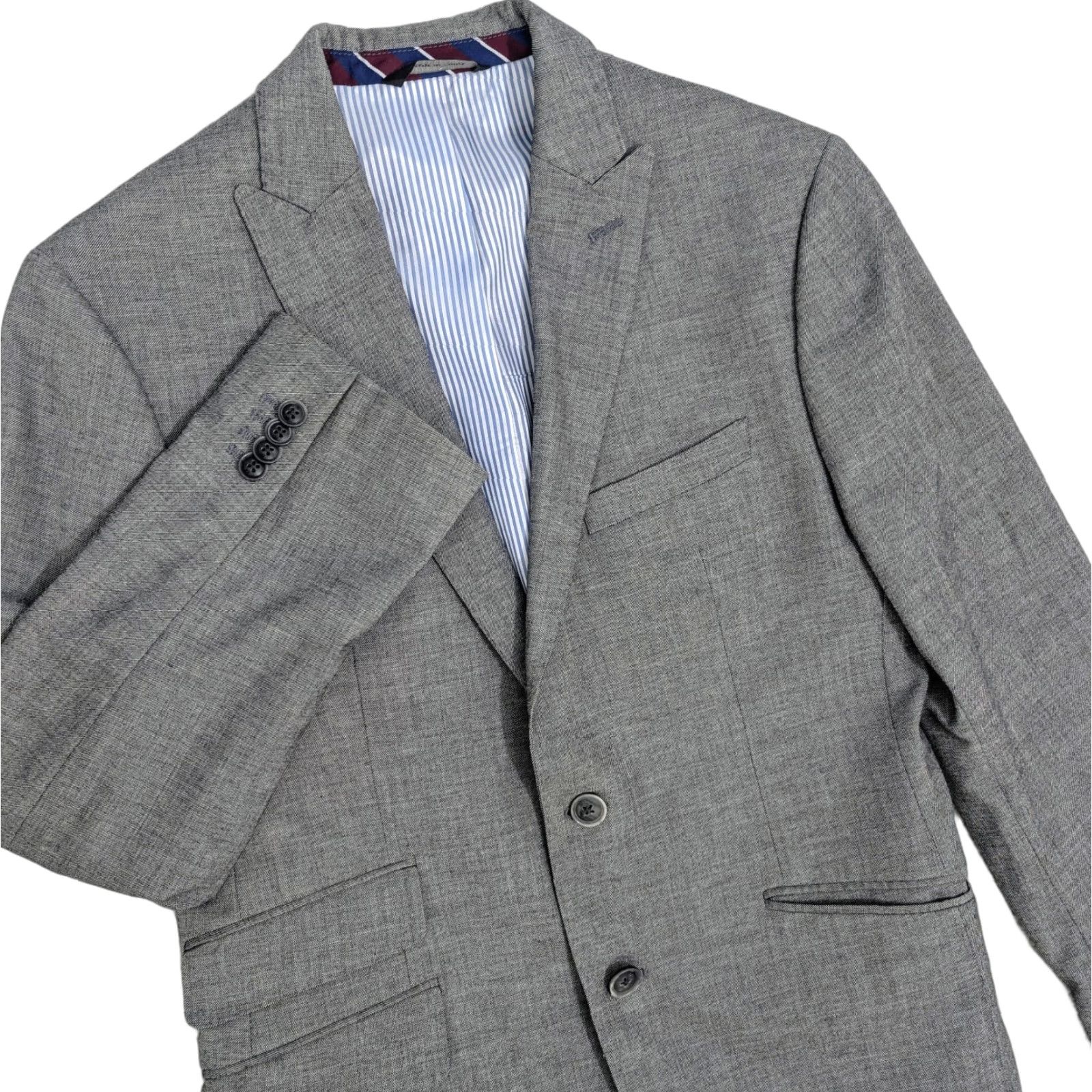 Banana Republic VINTAGE Banana Republic Men's 38S Performance Stretch Wool Blend Slim Gray Blazer Shirt? Size 38R - 1 Thumbnail