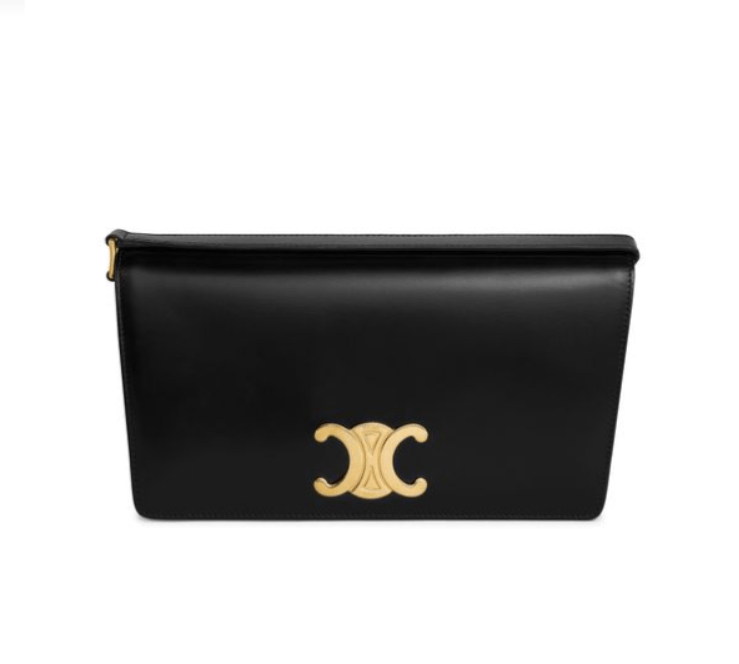 Celine o1bcso1str0824 Size:OS/ Shoulder Bag Shiny Calfskin in Black Size ONE SIZE - 1 Thumbnail