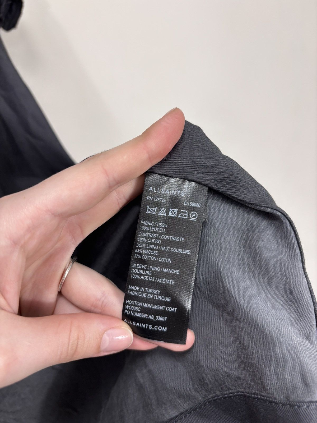 Allsaints AllSaints Hoxton Monument Coat Women’s Grey Asymmetrical Size S / US 4 / IT 40 - 14 Thumbnail