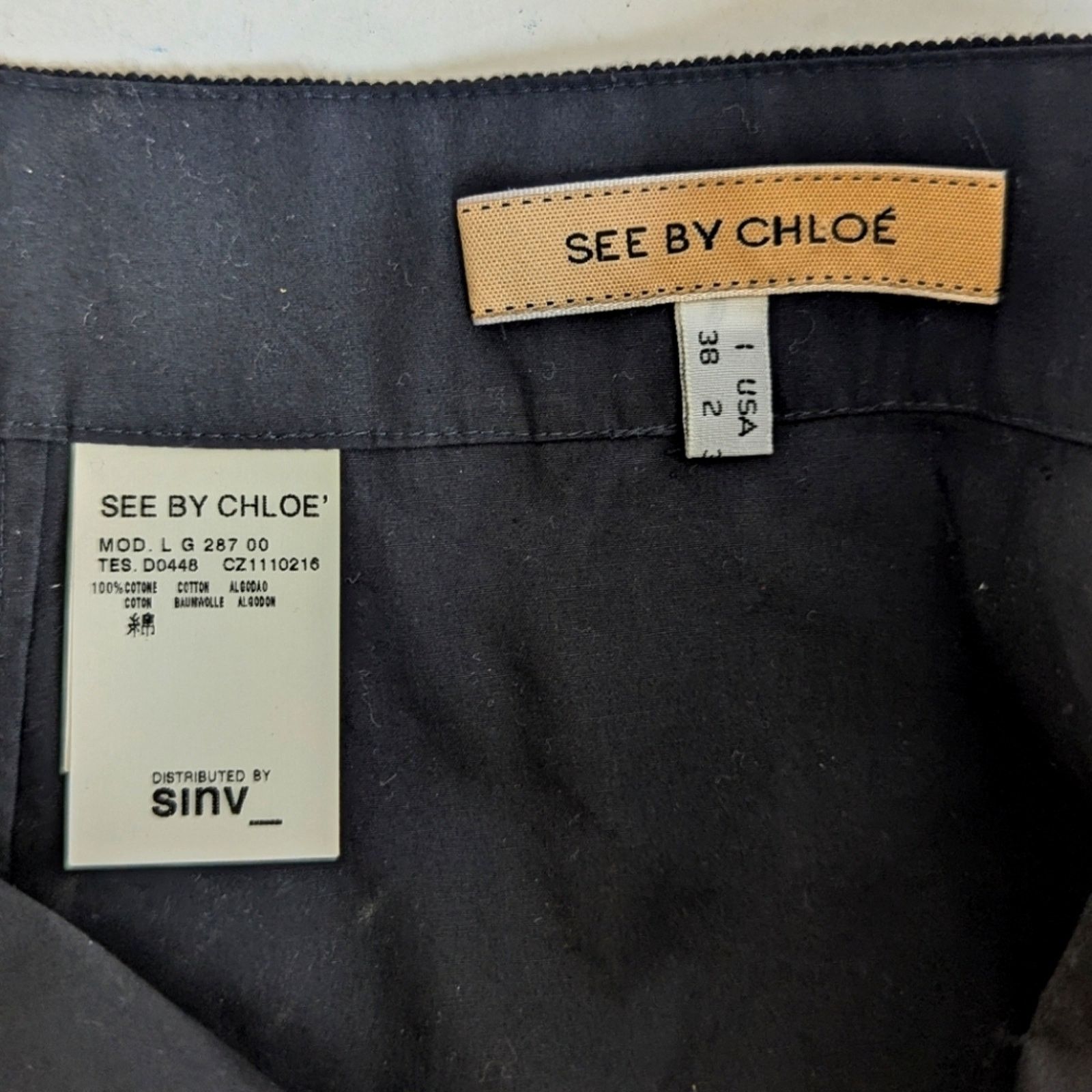 See by Chloe See By Chloe Short Skirt 🖤 Black Sequined Detail US Women's Size 26" / US 2 / IT 38 - 2 Thumbnail