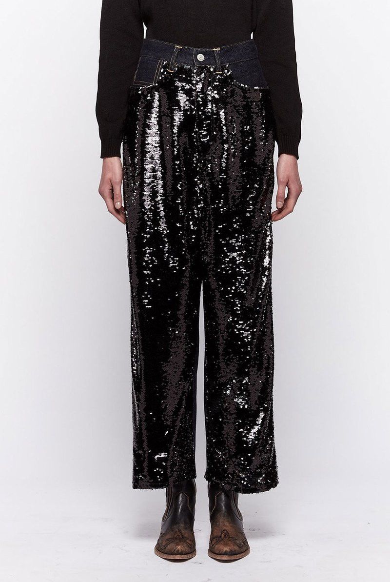 Golden Goose o1y0725 Denim Pant in Black/Blue Size 26" / US 2 / IT 38 - 1 Preview