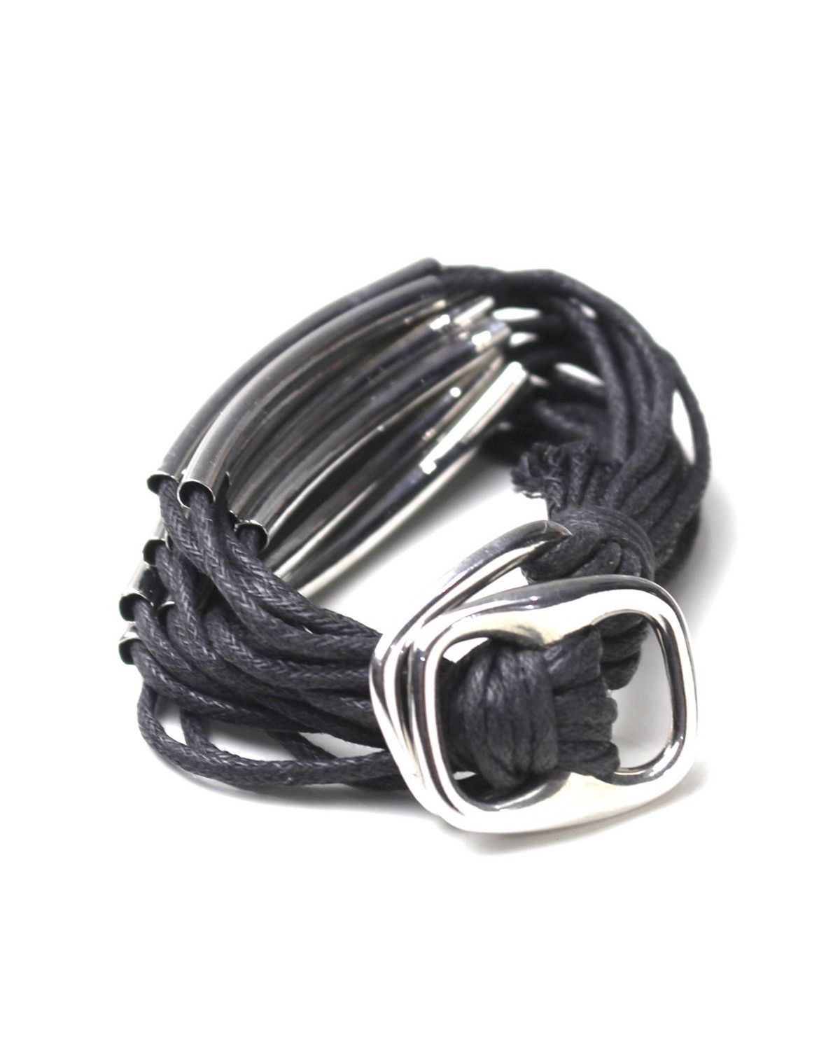 Hysteric Glamour 2000S JAPANESE MADE MULTI-STRAND BLACK CORD METAL BRACELET Size ONE SIZE - 6 Thumbnail
