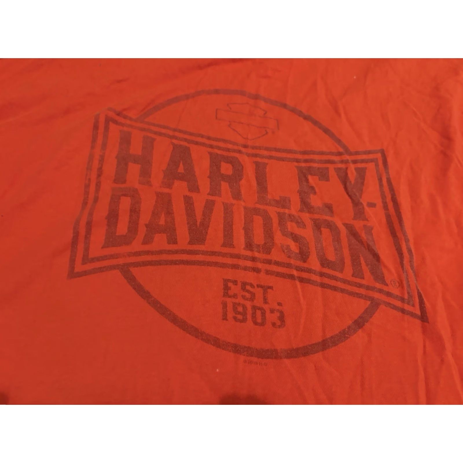 Harley Davidson Harley-Davidson Short Sleeve Tee Shirt Daytona Beach Florida Mens 3XL Orange Crew Neck Graphic Print T-Shirt Biker USA Size US XXL / EU 58 / 5 - 4 Thumbnail