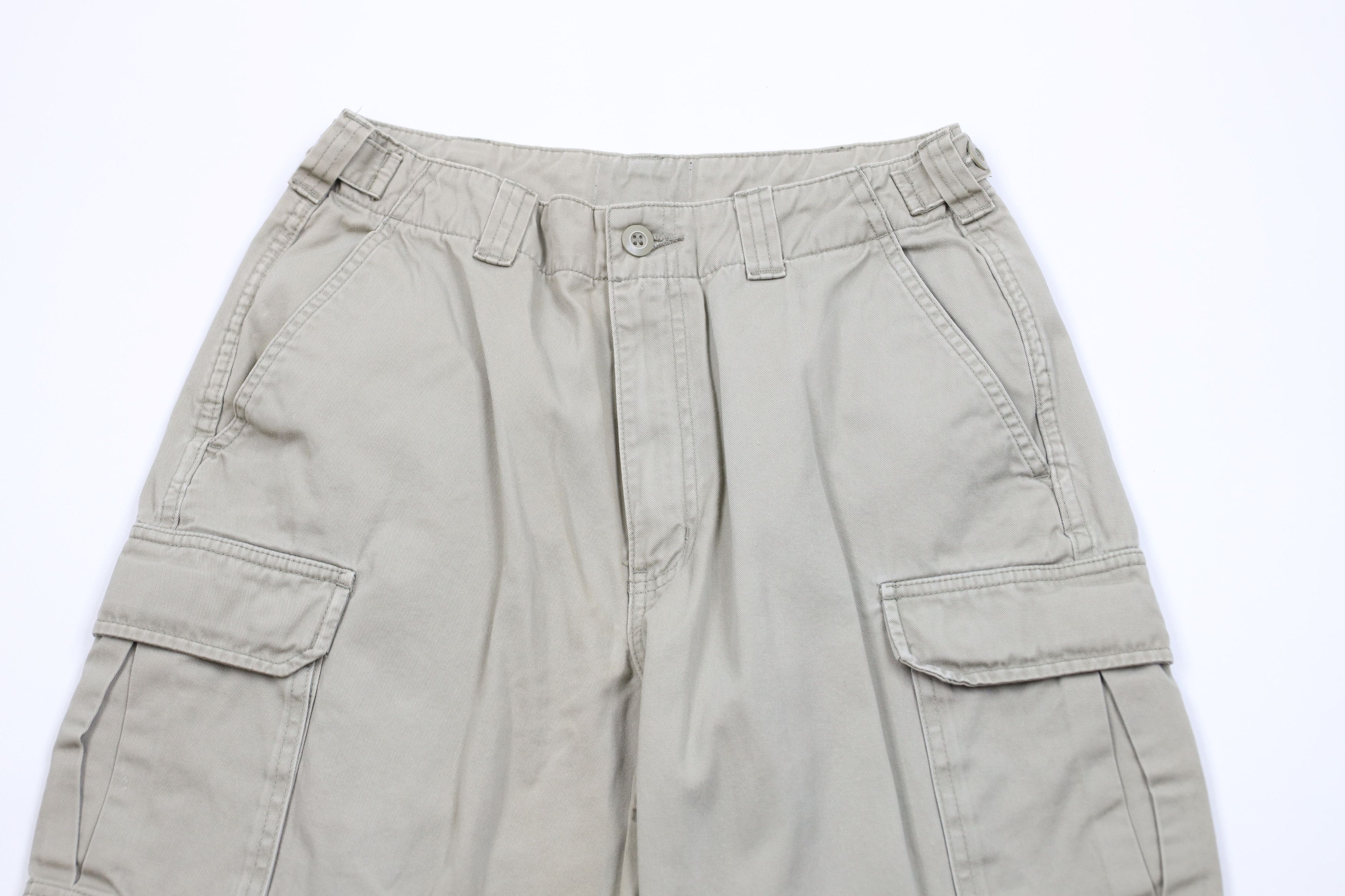 Vintage Vintage 90s Y2K Streetwear Baggy Wide Leg Cargo Pants Green Size US 30 / EU 46 - 2 Thumbnail