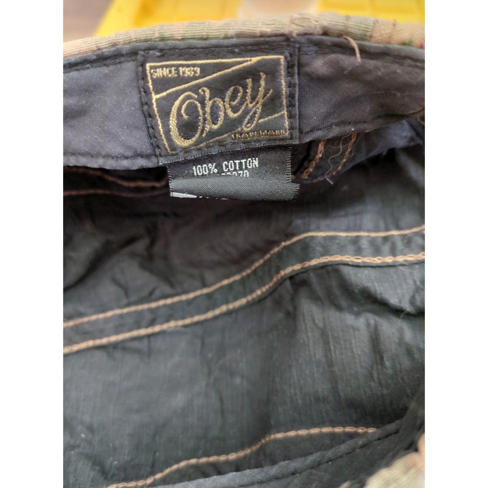 Obey OBEY Circle Patch Camo Hat Adjustable Strapback Camp Cap Mens One Size Multicolor 5 Panel Colorful Series Size ONE SIZE - 6 Thumbnail