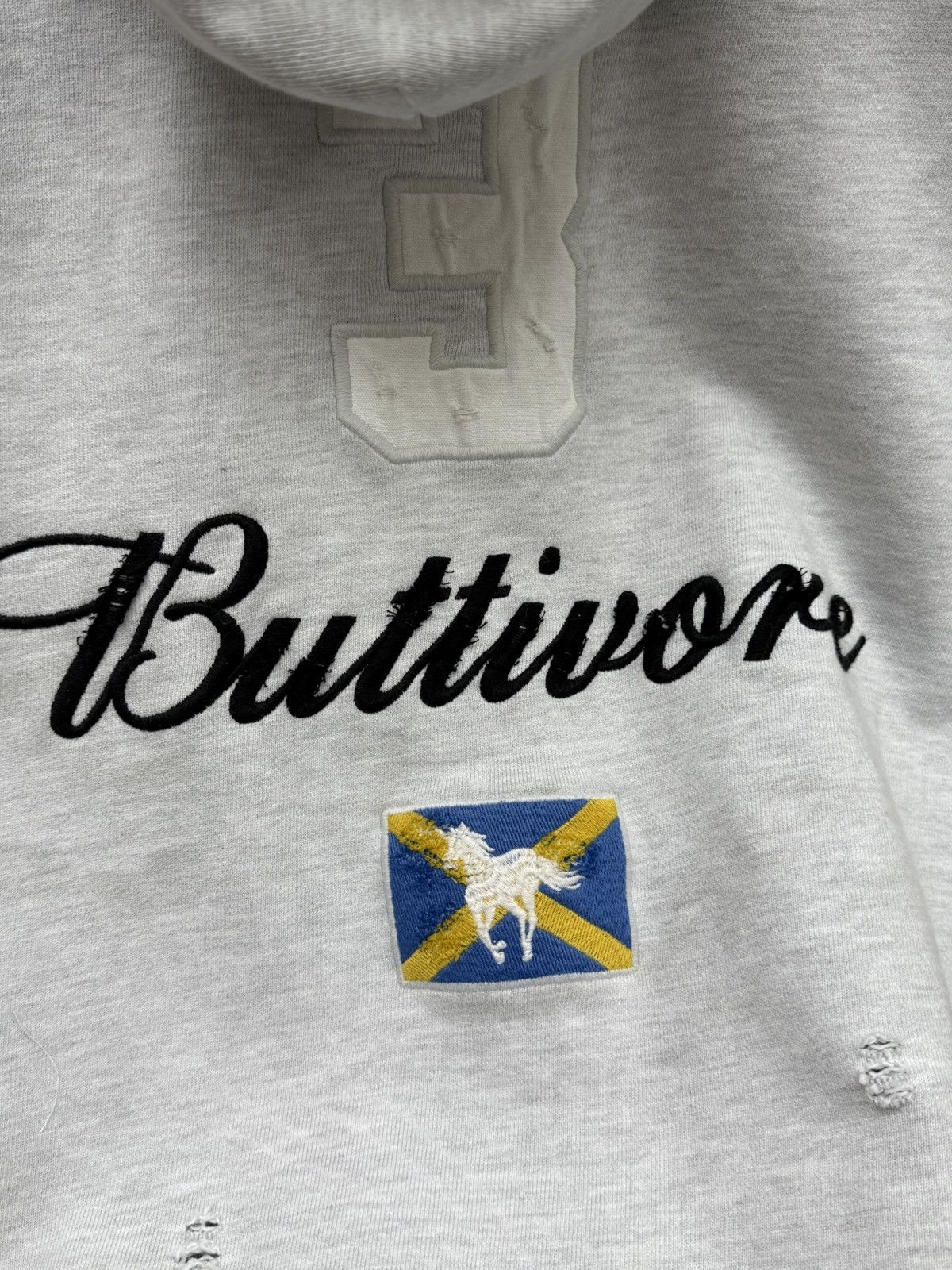 PROTOCOL INDEX BUTTIVORE ZIP HOODIE - WHITE MELANGE