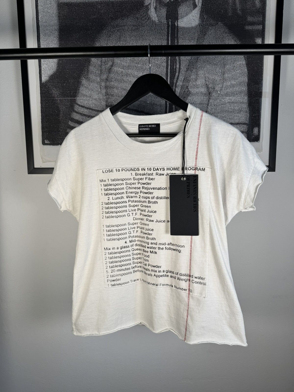 Enfants Riches Deprimes CONTROVERSIAL🚭 2024 "HOW TO LOSE 10 LBS" RECONSTRUCTED SHIRT Size US XL / EU 56 / 4 - 1 Thumbnail
