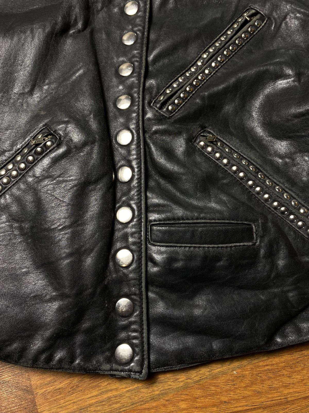 Leather Futuristic Vintage Japanese Style Flamingo Leather Jacket Size M / US 6-8 / IT 42-44 - 8 Thumbnail
