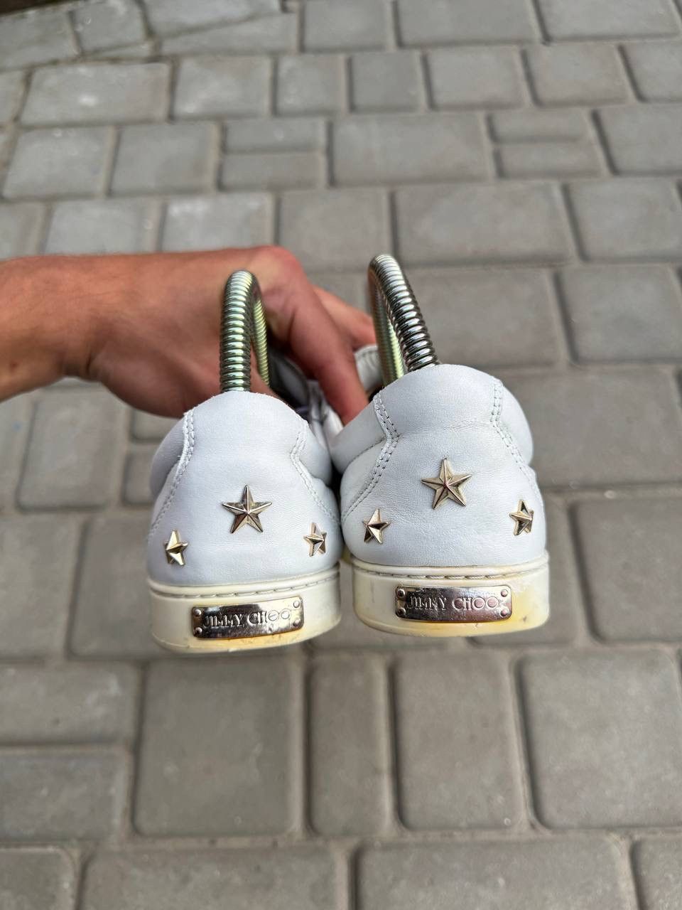 Jimmy Choo Vintage Sneakers Jimmy Choo White Leather Size US 8 / IT 38 - 4 Thumbnail