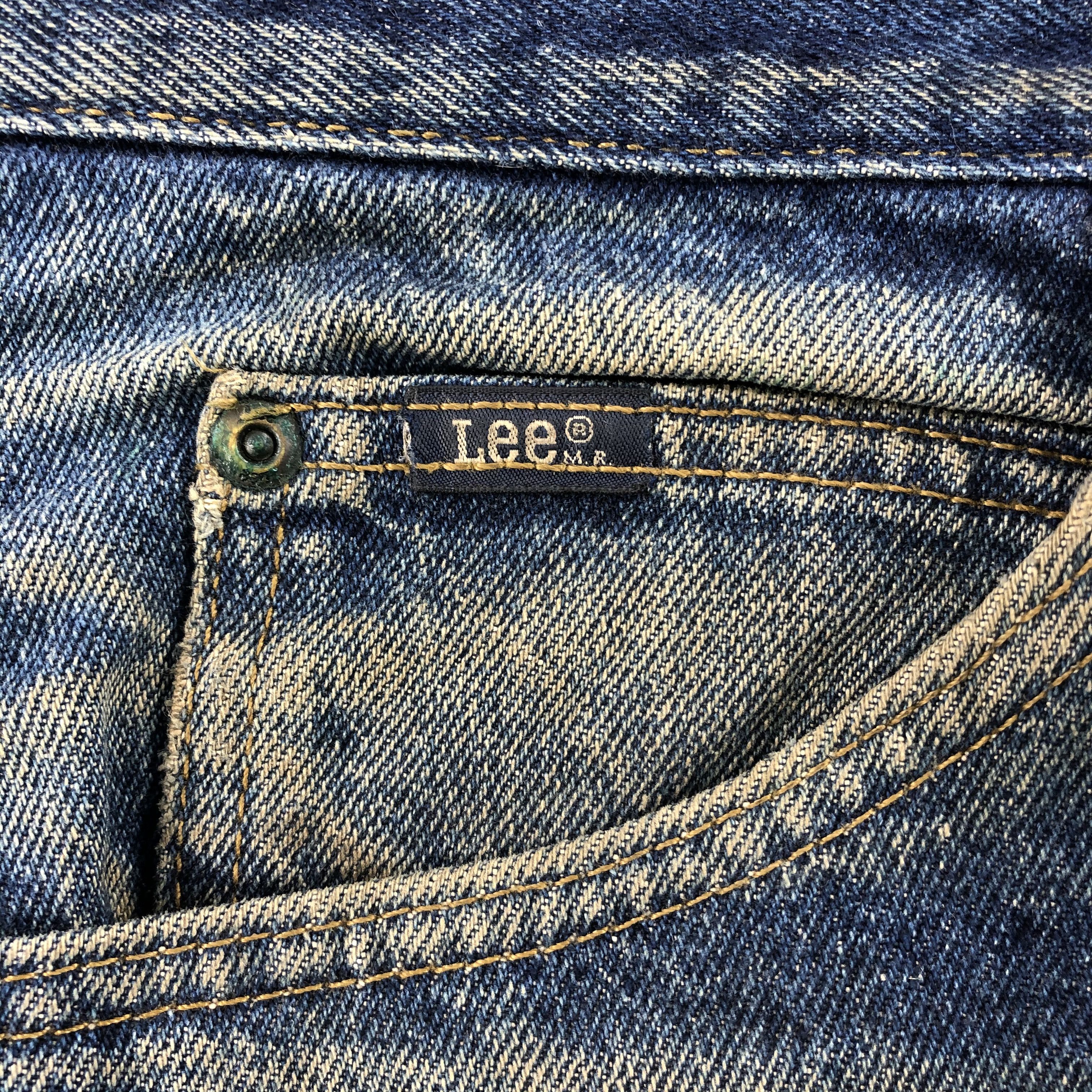 Lee Vintage Blue Wash Ripped Lee Jeans-J1664 Size US 33 - 8 Thumbnail