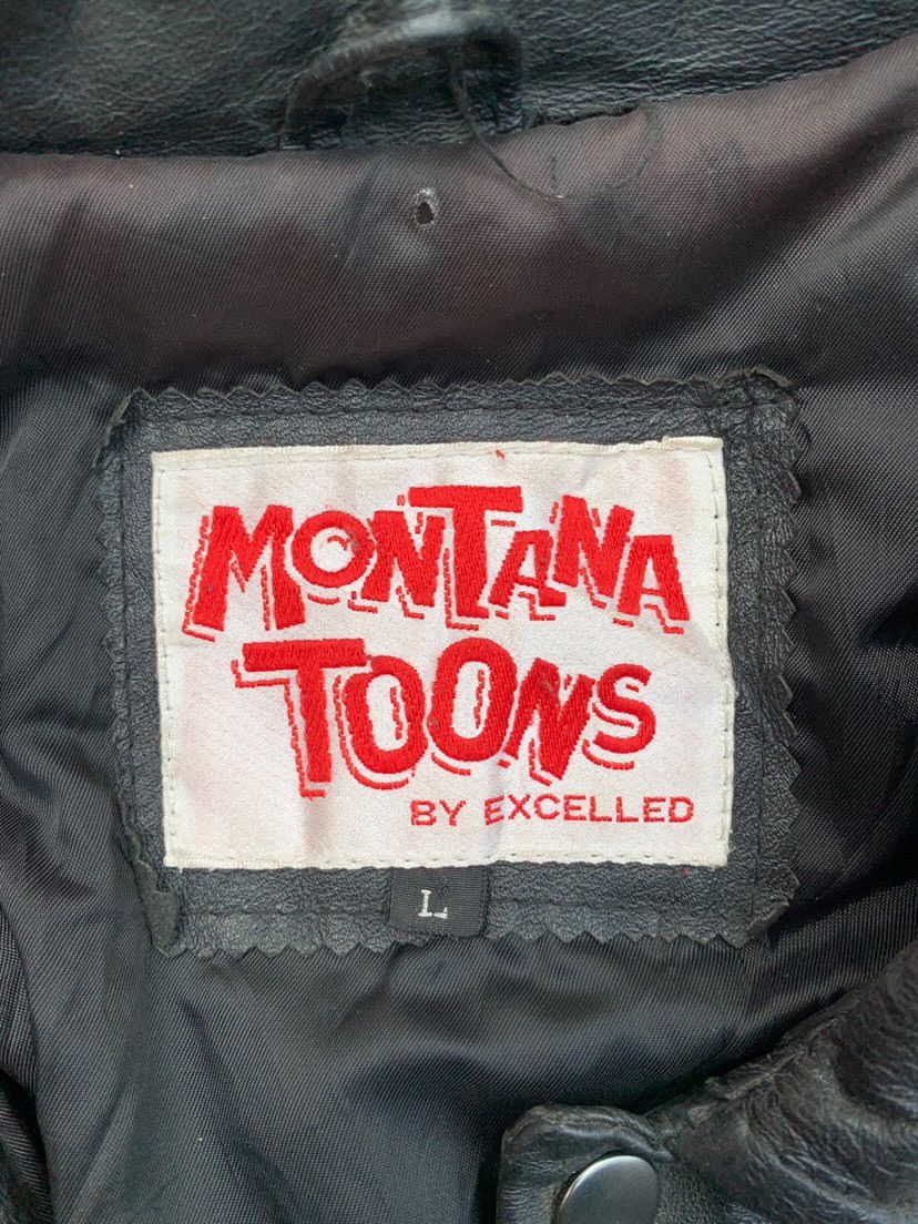 Vintage MONTANA TOON USA WORLDCUP 94 LEATHER JAKCET Size US XL / EU 56 / 4 - 5 Thumbnail