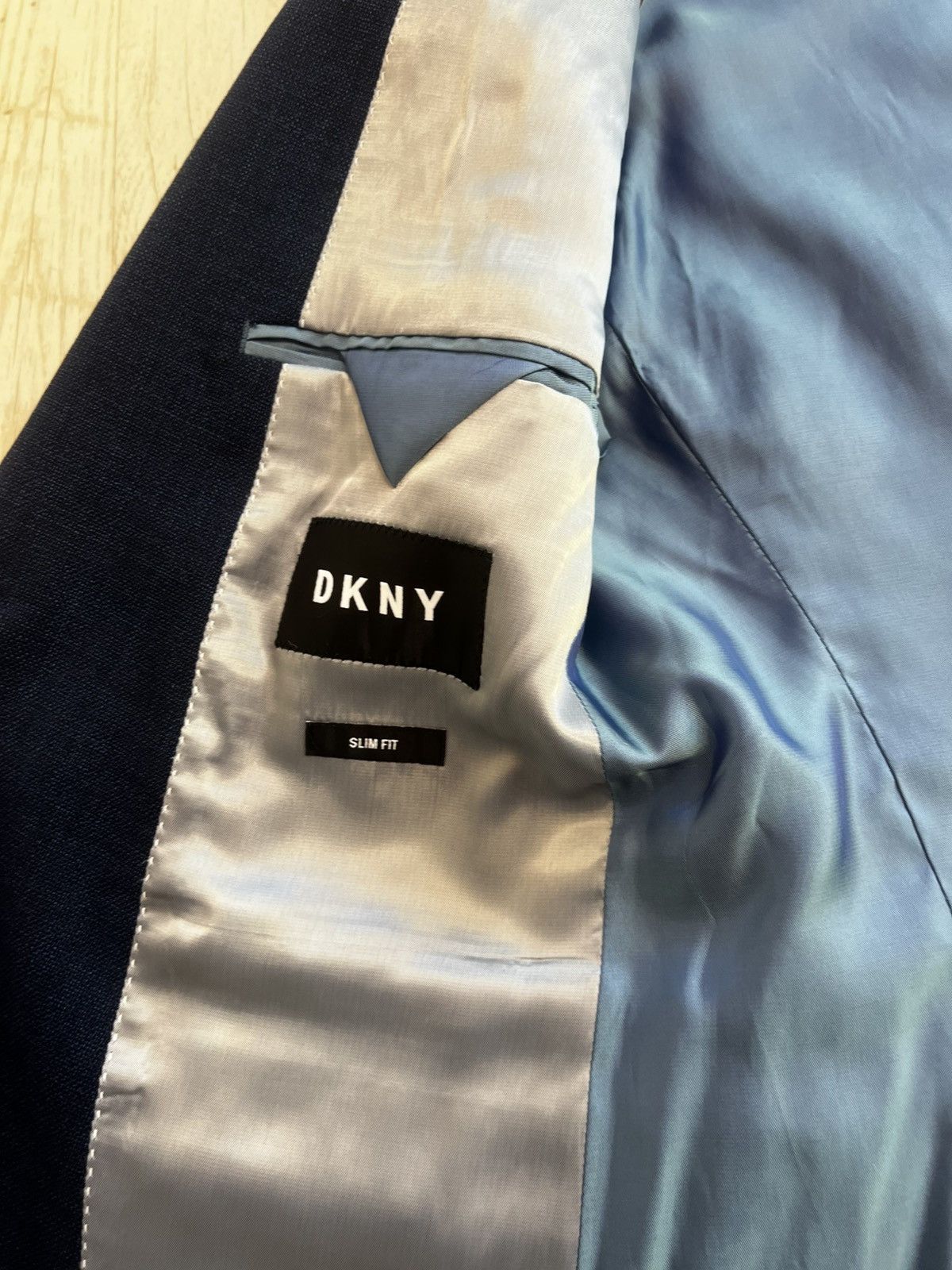 DKNY DKNY Blue Wool Blazer Size 48 Classic Tailored Size 38S - 6 Thumbnail