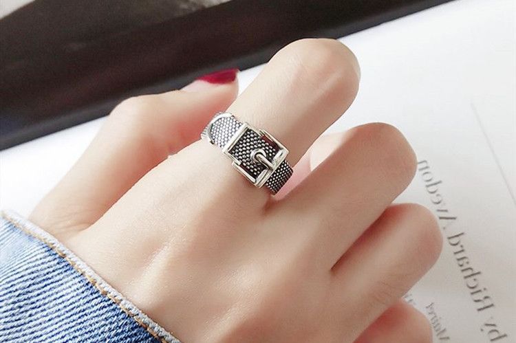 Jewelry Creative Belt Head Ring Size ONE SIZE - 1 Thumbnail