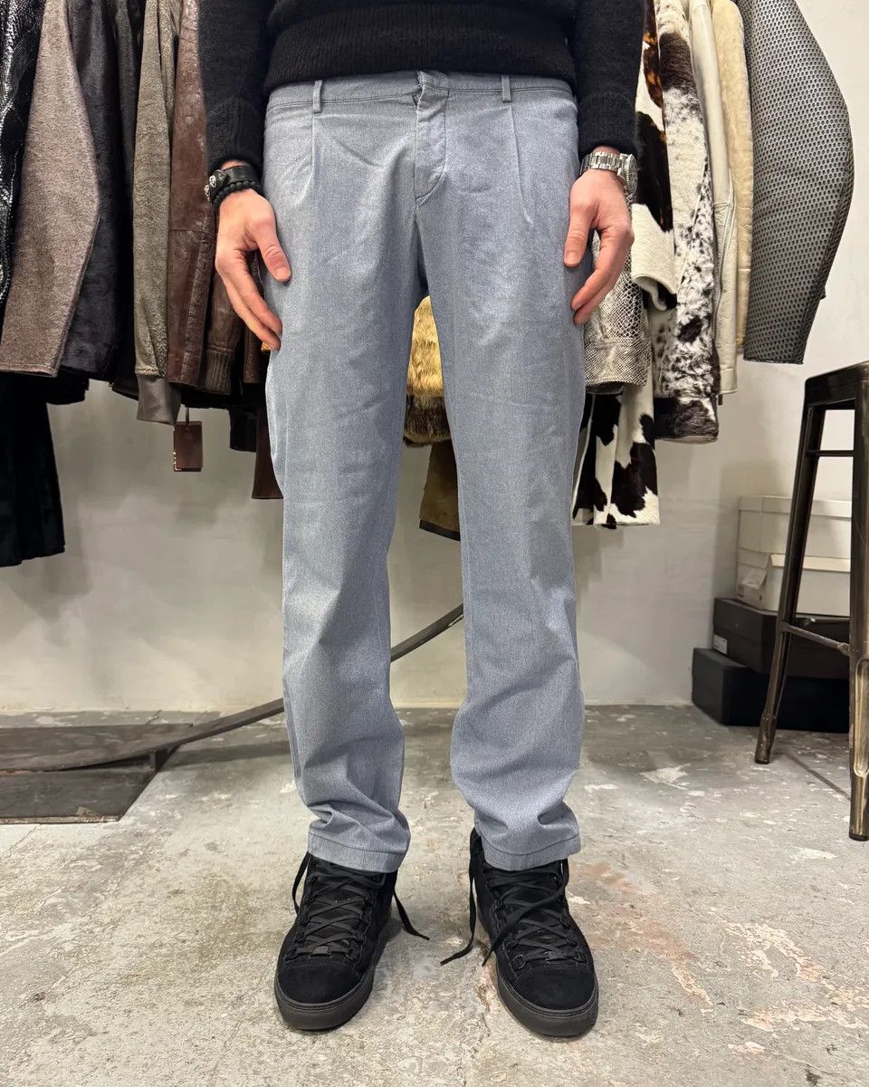 Prada × Vintage 2000s Prada Blue Grey Minimalist Straight Pants Size US 33 - 1 Thumbnail