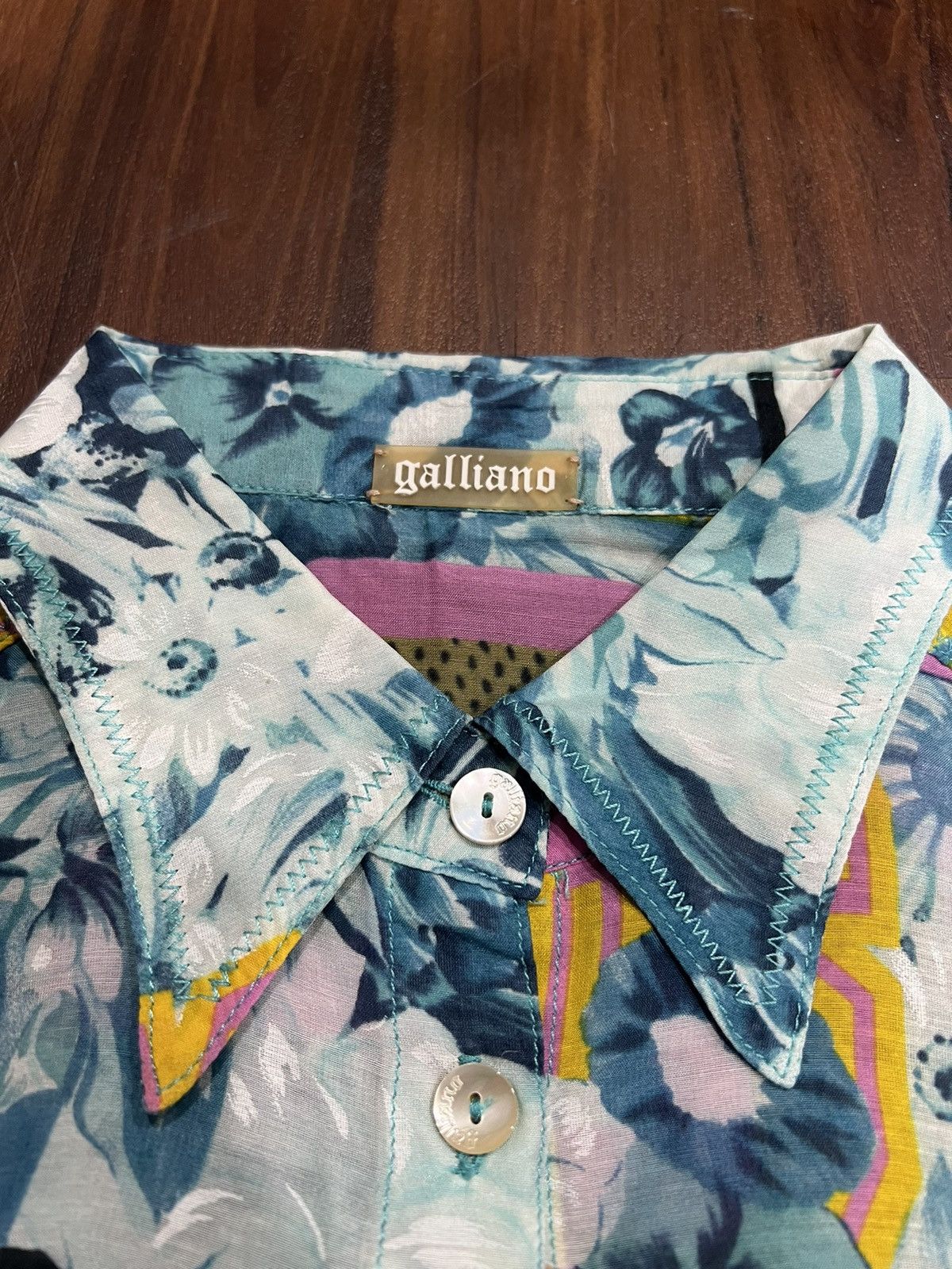 John Galliano John Galliano Stars Floral Print Tropical Shirt Size US XS / EU 42 / 0 - 6 Thumbnail