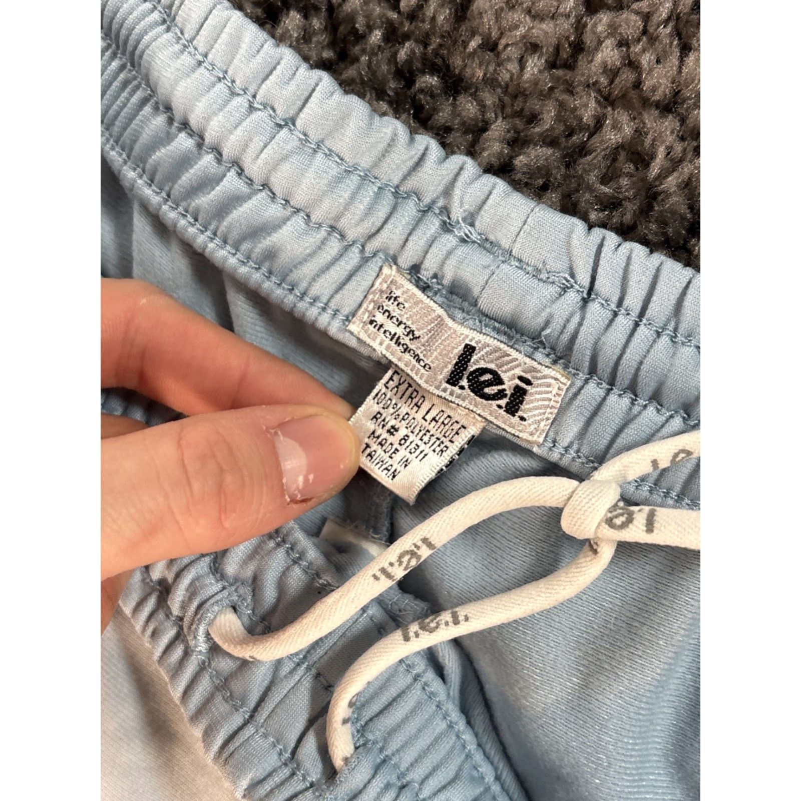 Vintage VINTAGE LEI Track Pants Womens XL Teal Baggy Wide Gym Side Stripe 90s Size 40" / US 18 - 5 Thumbnail