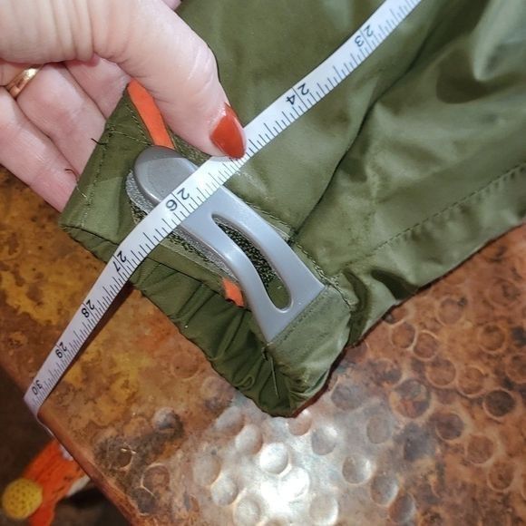 Vintage Lands' End Cinchable Hooded Army Green/Orange Zip Pockets Sz Size US M / EU 48-50 / 2 - 16 Thumbnail
