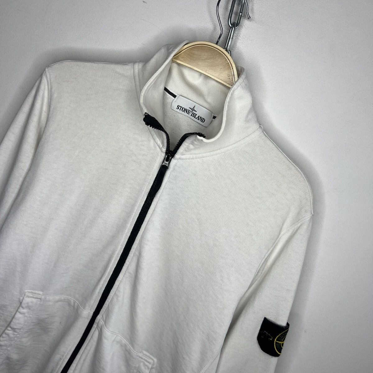 Stone Island Stone Island White Zip Sweatshirt Size US M / EU 48-50 / 2 - 4 Thumbnail